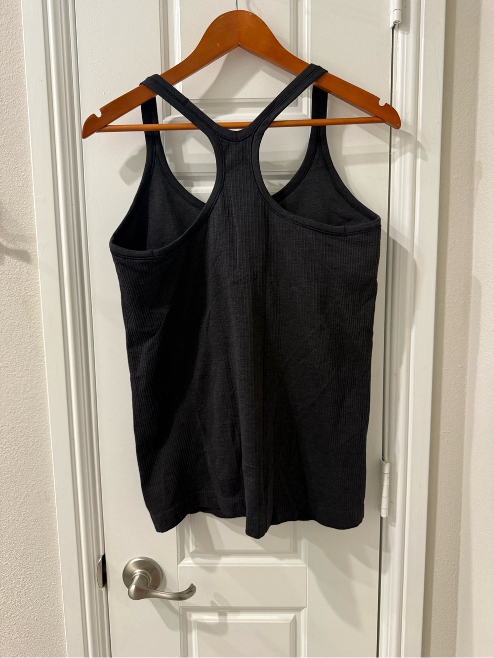 Lululemon Black Ribbed Racerback Tank - Picture 2 of 4